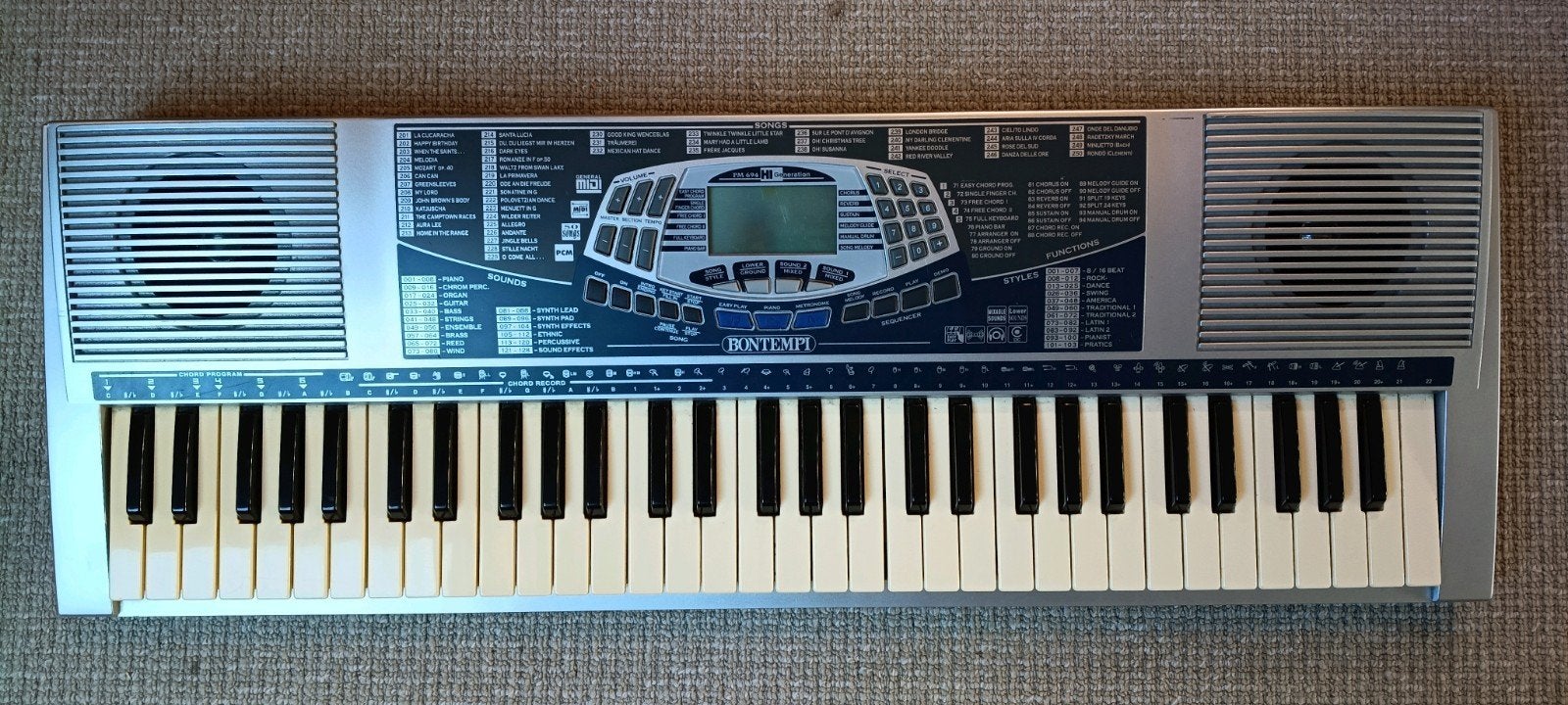 Bontempi PM 694 keyboard, Ophalen, 61 toetsen, Overige merken, Midi-aansluiting