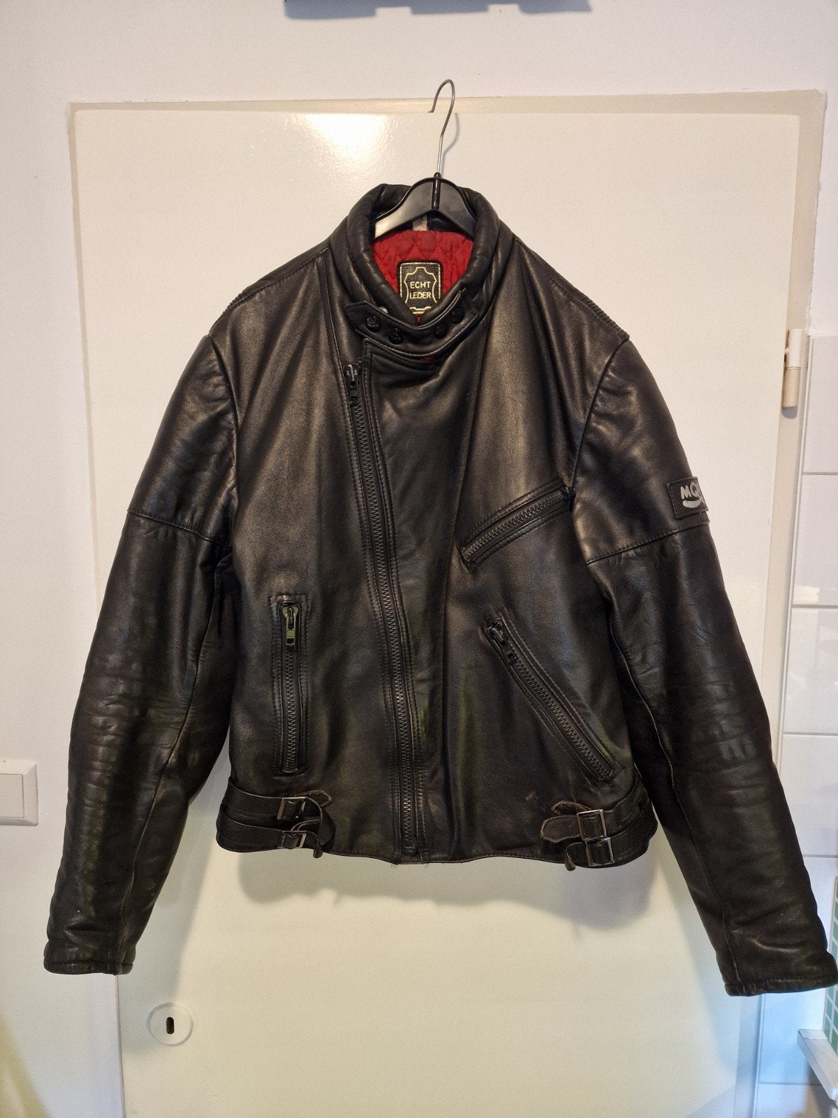 Mooie vintage motorjas maat 52 MQP, Motoren, Ophalen of Verzenden, Tweedehands, Jas | leer
