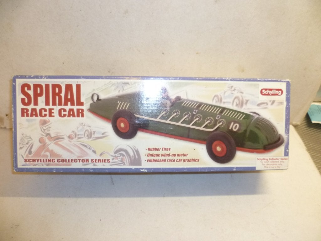 Schylling Blikken Spiral Race Car in doos lengte 30cm auto, Ophalen of Verzenden, Nieuw, Auto