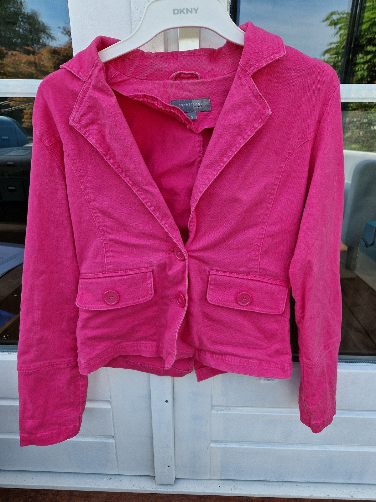 katoenen blazer fuchsia, Kleding | Dames, Sutherland, Ophalen of Verzenden, Zo goed als nieuw, Jasje