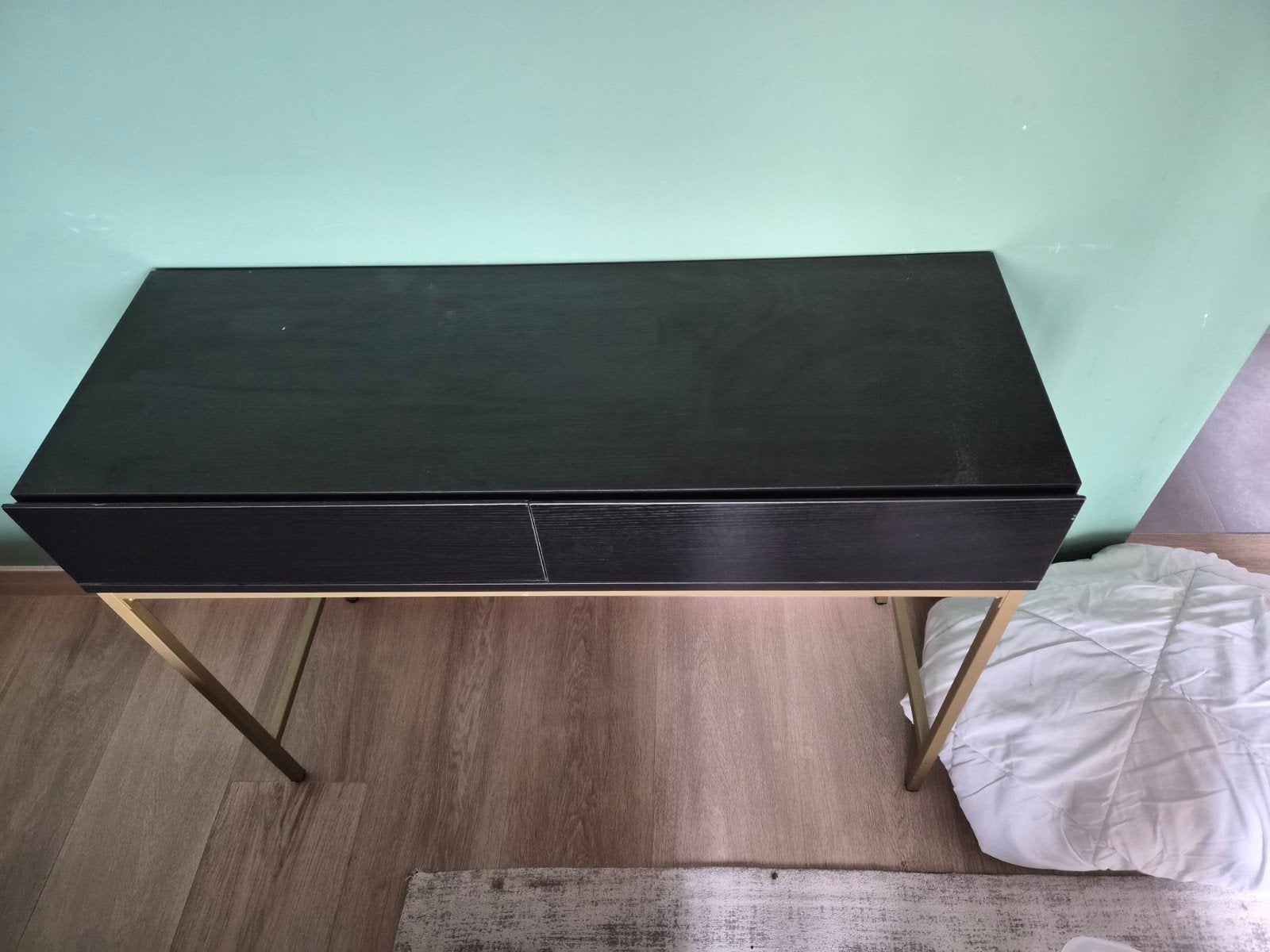Sidetable goud zwart Relaxdays - Zo goed als nieuw, 100 tot 150 cm, Zo goed als nieuw, Modern, Ophalen