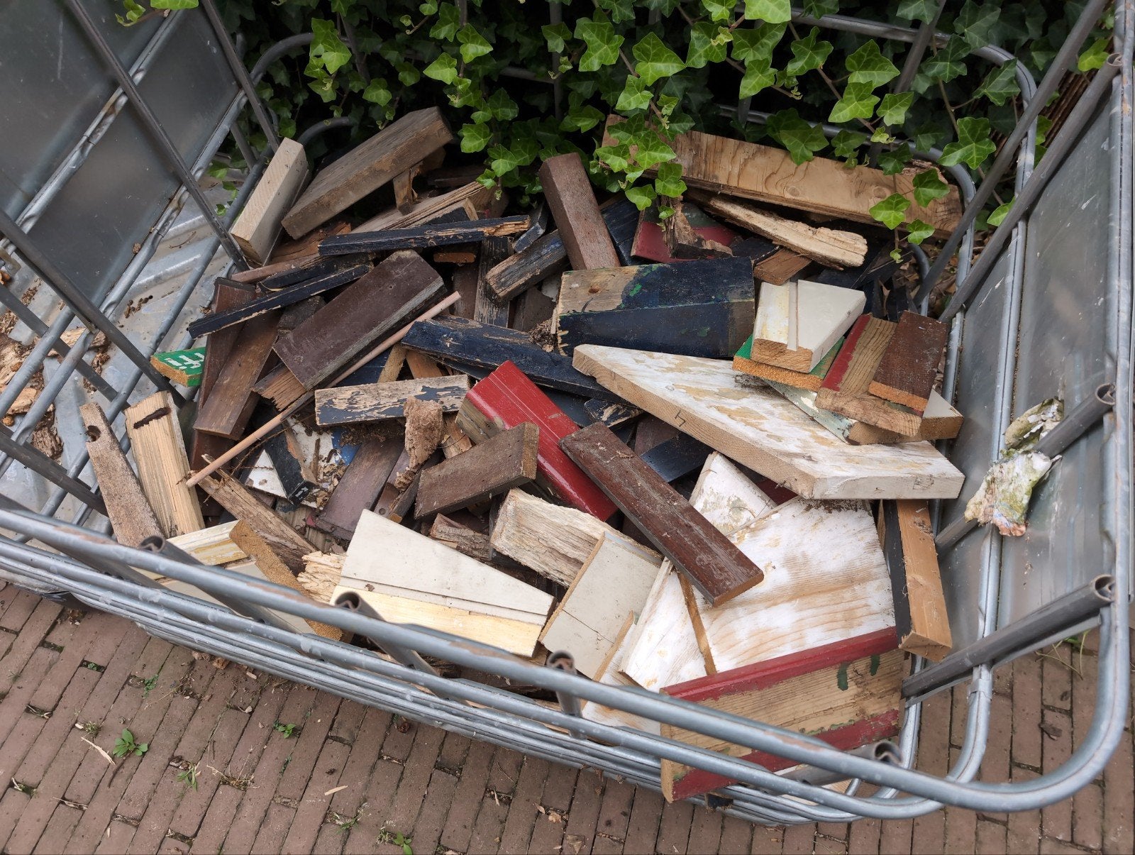 Afvalhout, Ophalen, Gebruikt, 25 tot 50 mm, Balk