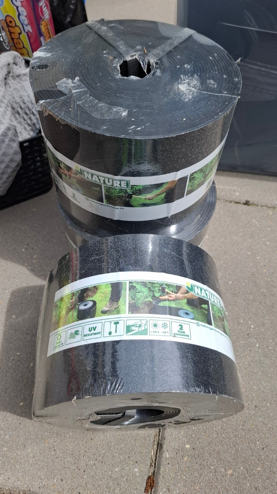 3 rollen Nature border/palissade, nieuw in verpakking, Ophalen
