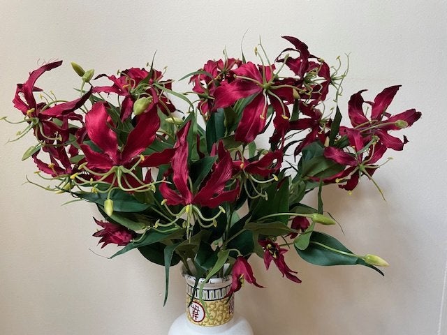 Kunstbloem kunsttak nieuw bloemen decoratie boeket, Binnen, 77 cm, 3811JM, Info@rodebeagle.nl