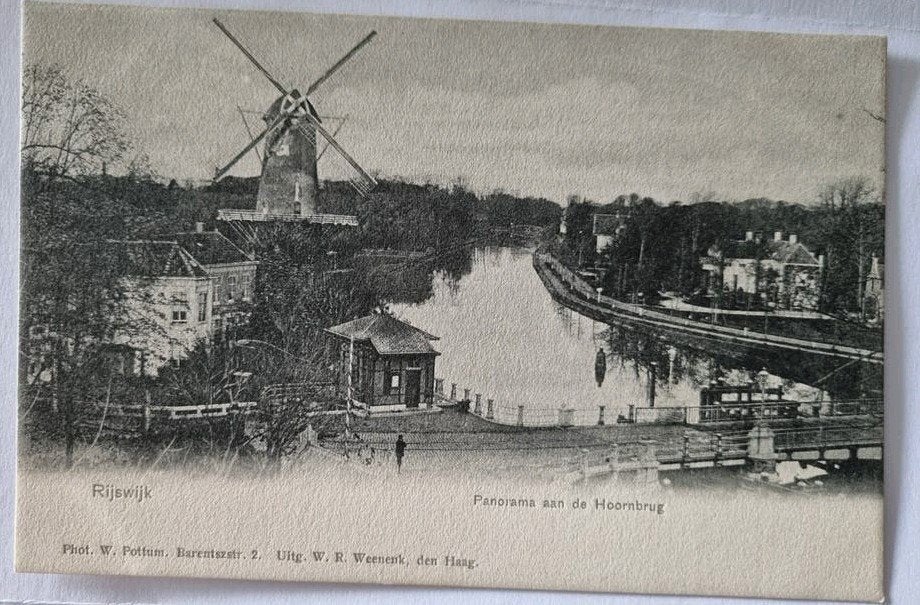 892.Rijswijk - Panorama a.d. Hoornbrug met molen, Verzamelen, Ophalen of Verzenden, Voor 1920, Ongelopen, Zuid-Holland