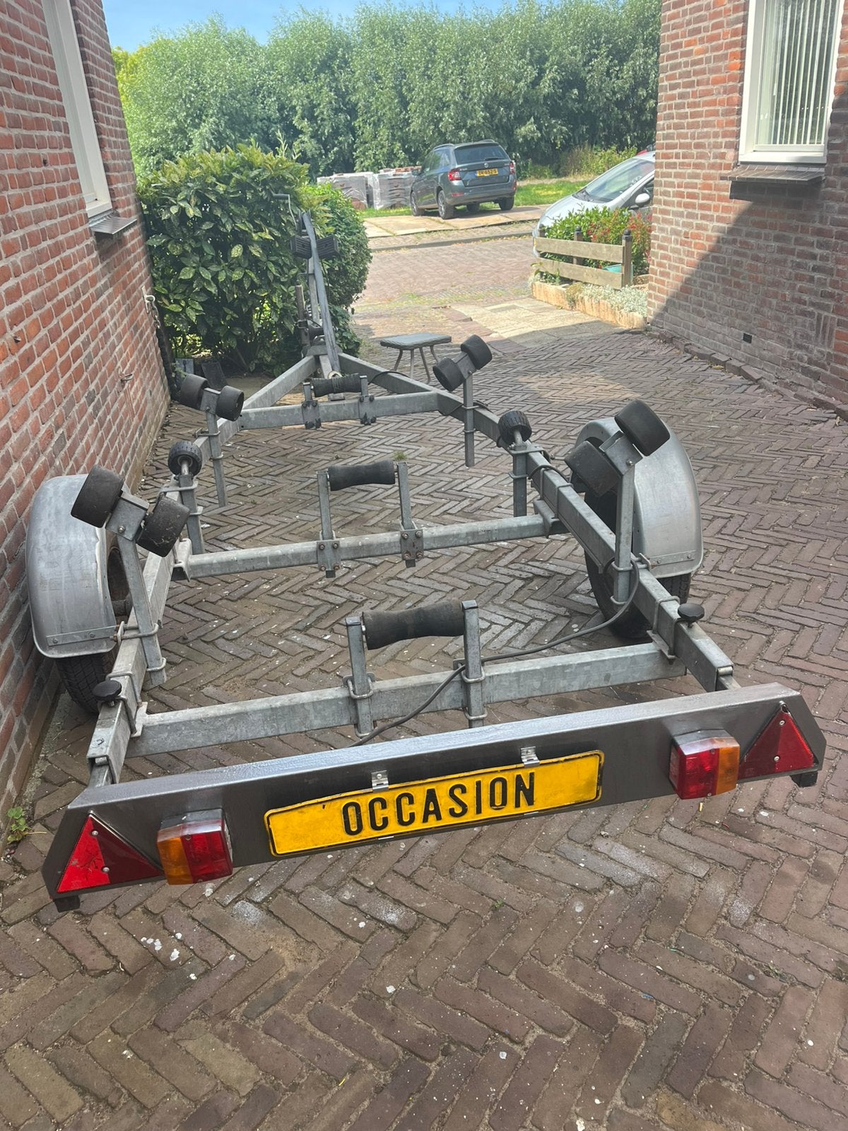 KALF KANTELTRAILER VOOR BOOT 5 mtr 650 kg, Minder dan 1500 kg, Gebruikt, Minder dan 6 meter, Ophalen of Verzenden