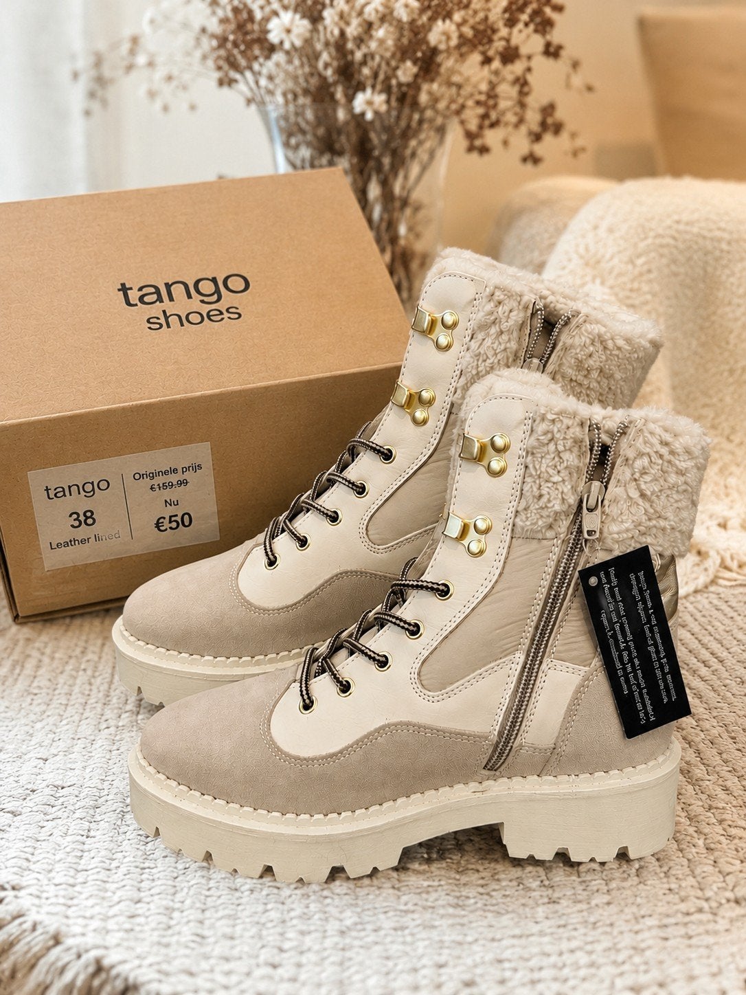 Tango Shoes Bee Bold 61 Laarzen - Maat 38, Ophalen of Verzenden, Nieuw, Beige