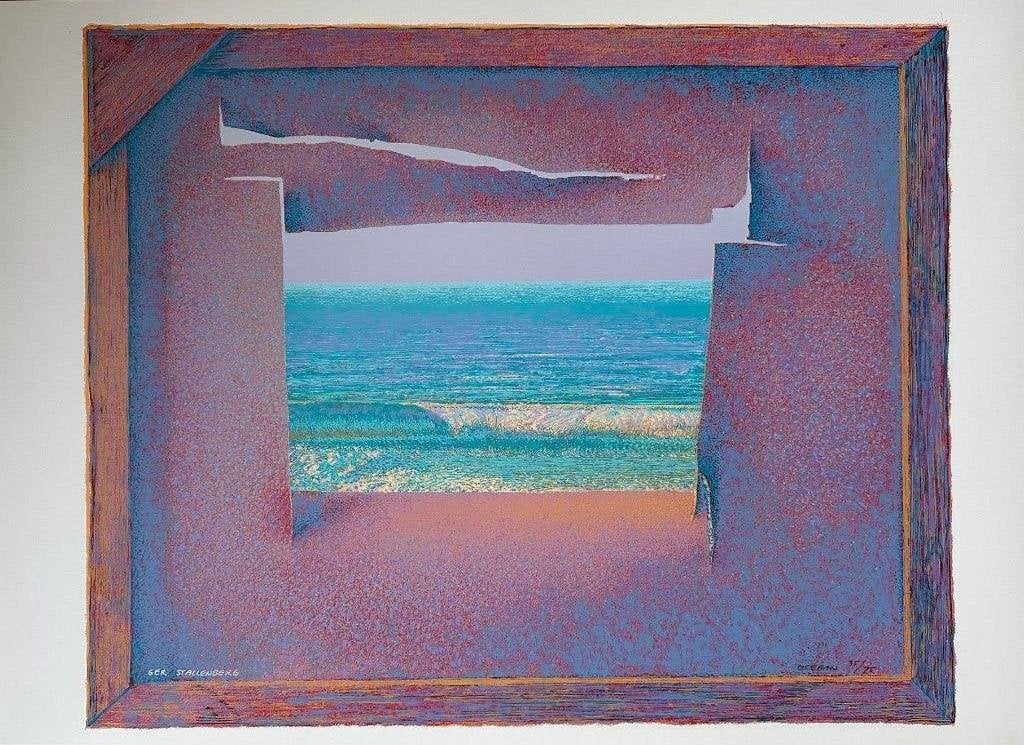 Ger Stallenberg zeefdruk, Antiek en Kunst, Ophalen
