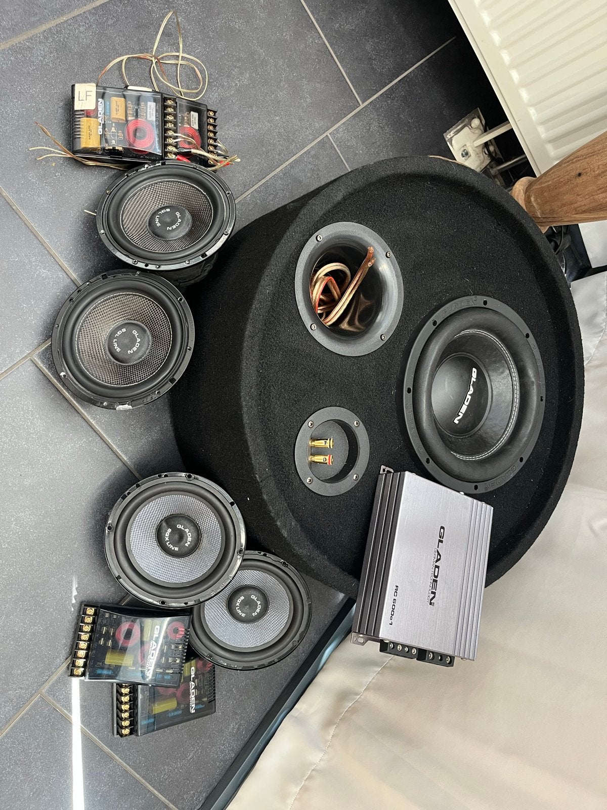 Gladen SQX/SQL Set: Subwoofer, Composets & Versterker, Ophalen, Gebruikt
