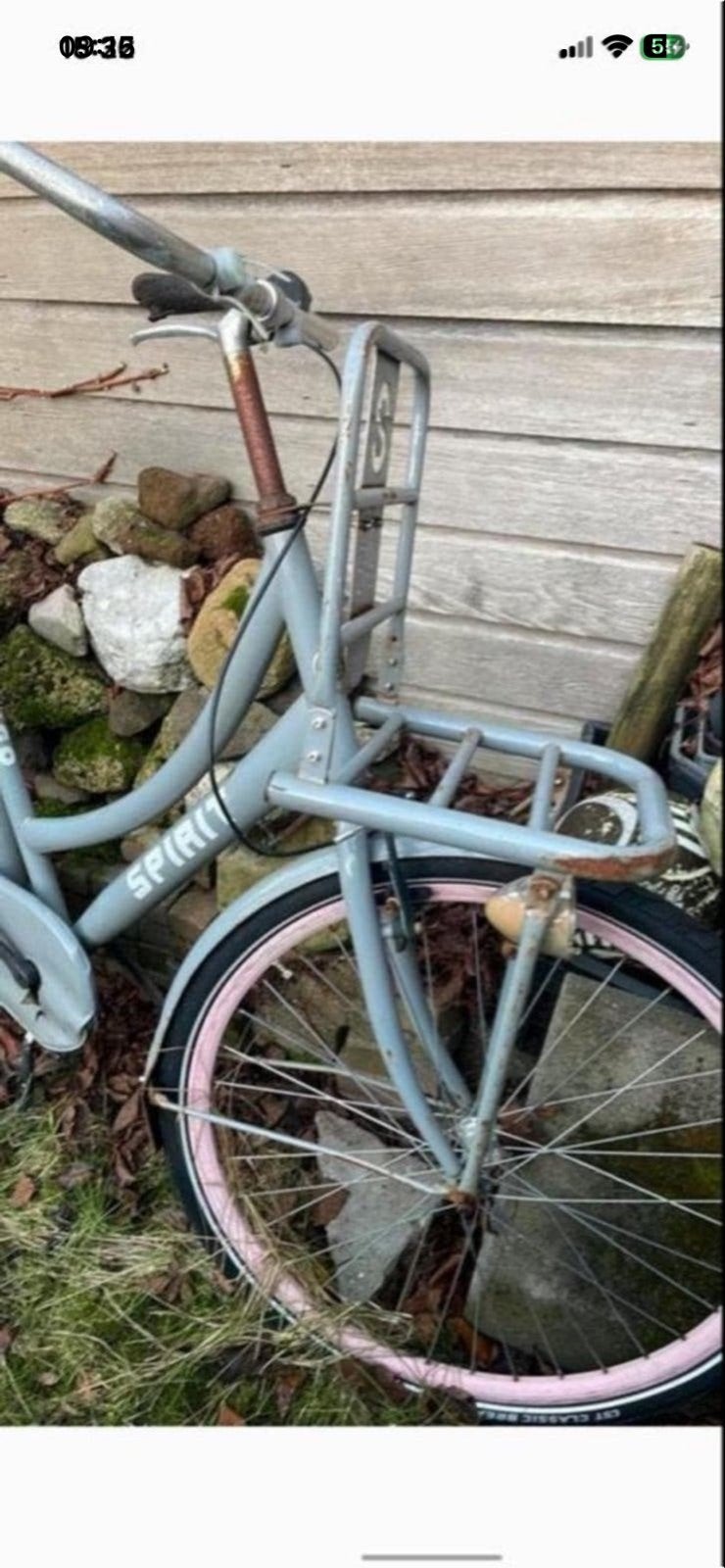 Spirit transportfiets met roze accenten OPKNAPPER, Gebruikt, Velgrem, 50 tot 53 cm, Ophalen