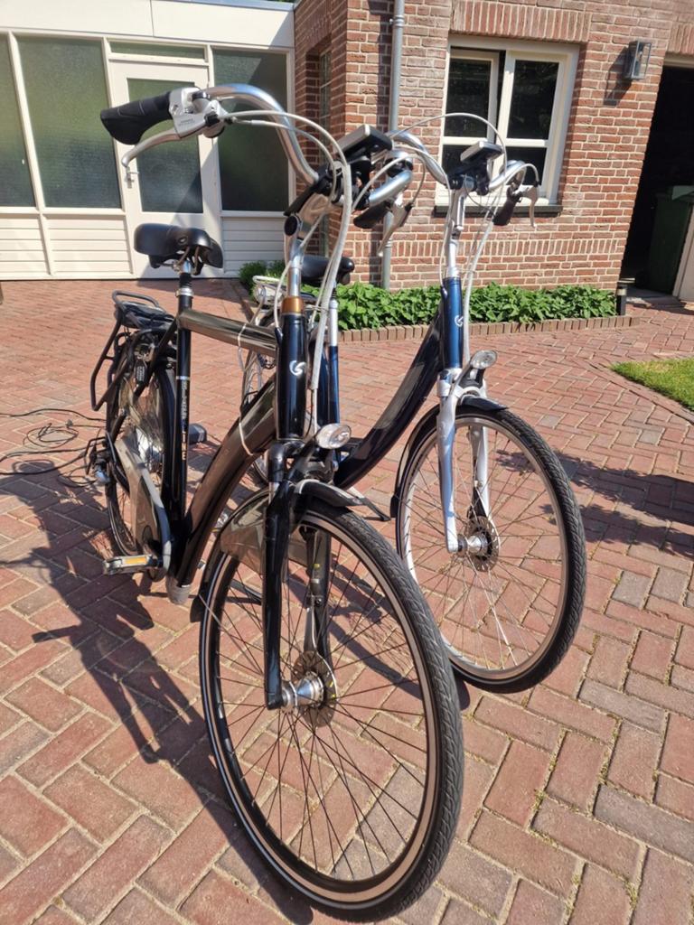 Te koop: 2 elektrische sparta fietsen dames- en herenmodel, Ophalen, Gebruikt, Sparta