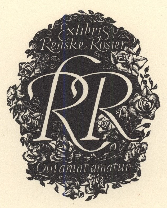0140 Ex Libris Nederland : Maarten de Jong, 1956/1961, Verzenden, Ex libris