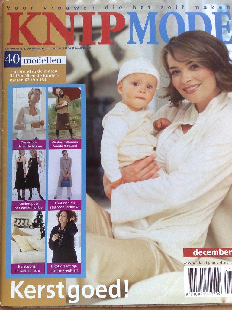 Knipmode december nr. 12 / 2004 , met feestmode, Hobby en Vrije tijd, Verzenden, Zo goed als nieuw, Vrouw, Knipmode