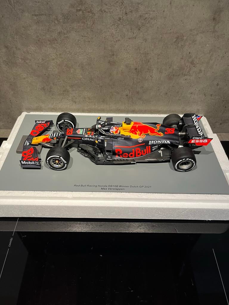 Red Bull Racing Honda RB16B Max Verstappen Dutch GP 2021, Ophalen of Verzenden, Zo goed als nieuw, Auto, Overige merken