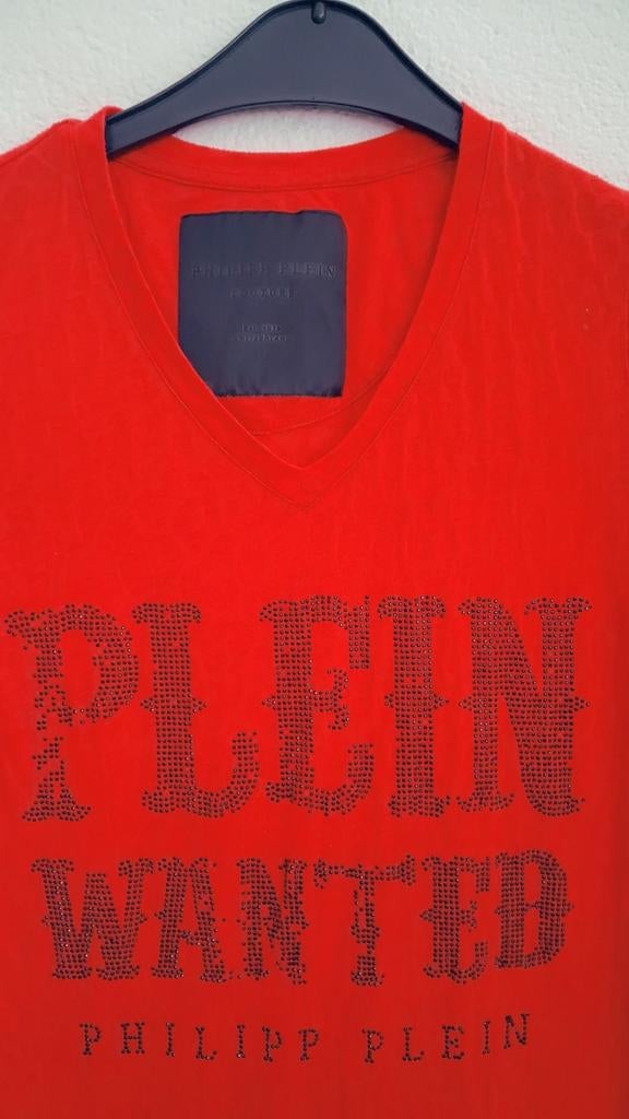 Rood Philipp Plein T-shirt met korte mouwen Maat  M, Ophalen of Verzenden