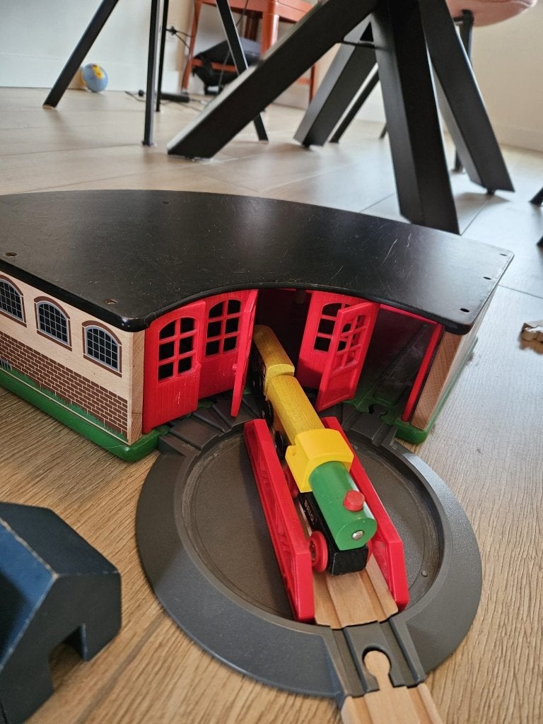 Grote Partij Houten Treinbaan, Kinderen en Baby's, Ophalen of Verzenden, Gebruikt, Overige typen