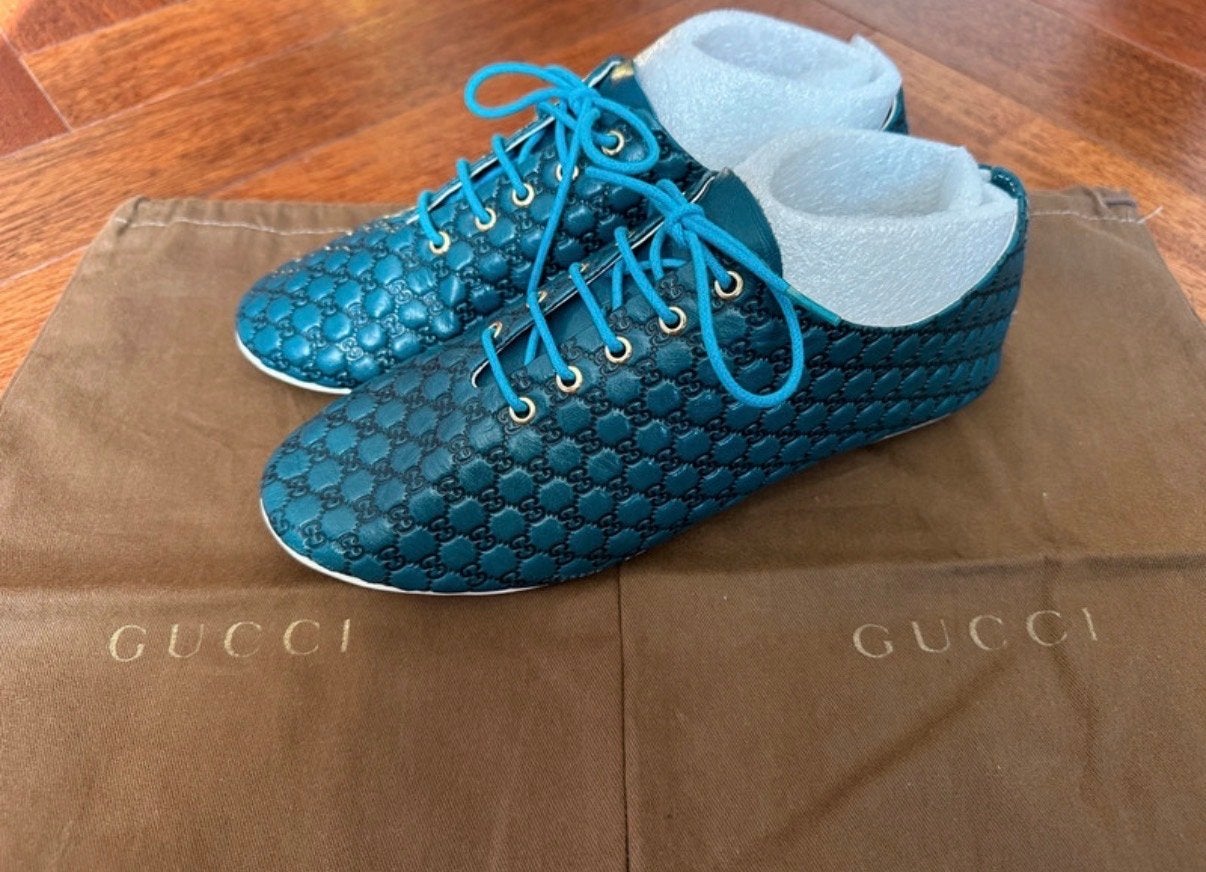 Originele vintage Gucci leren schoenen - Maat 39, Kleding | Dames, Schoenen, Ophalen, Blauw, Sneakers of Gympen, Zo goed als nieuw