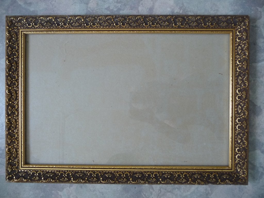 Brocante lijst met ontsp. glas., Ophalen, Gebruikt, Schilderijlijst, Met glas