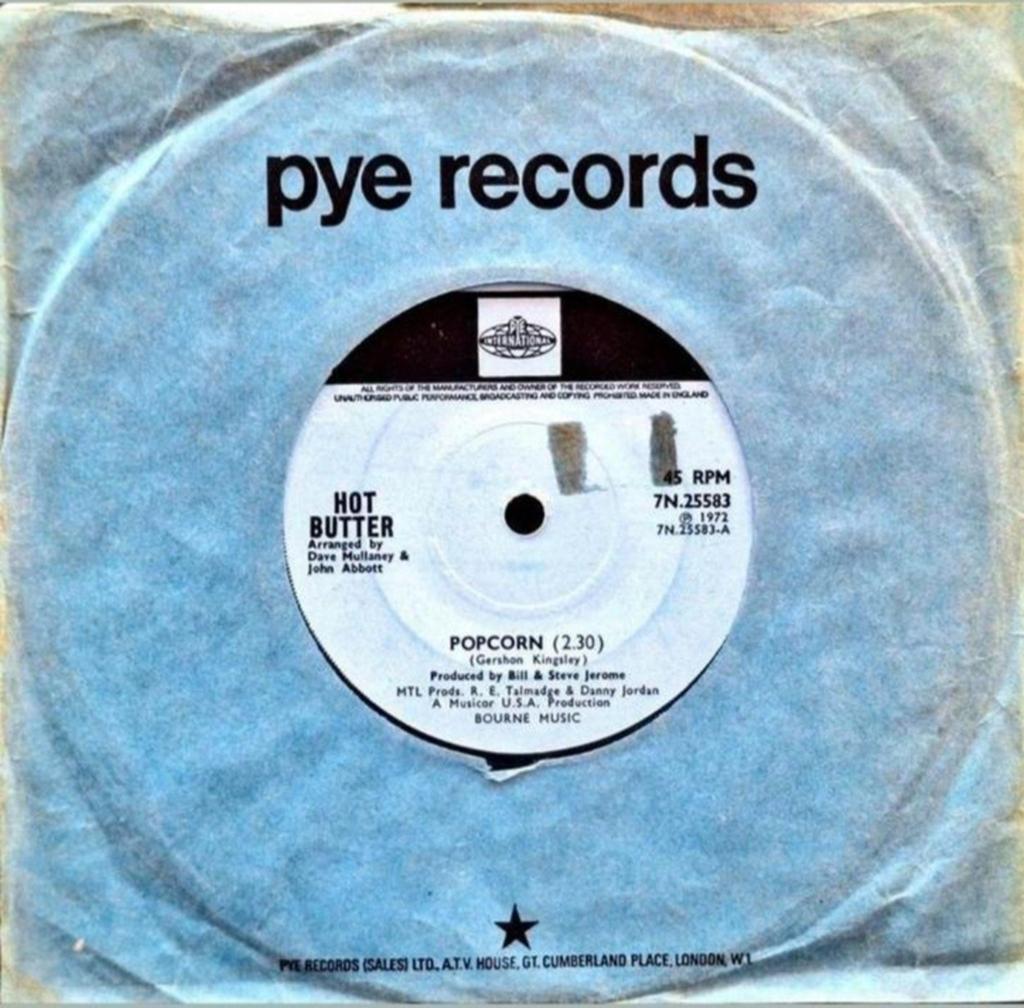 7"/SINGLE  HOT BUTTER - Popcorn, Cd's en Dvd's, Vinyl Singles, Ophalen of Verzenden, Gebruikt, Pop