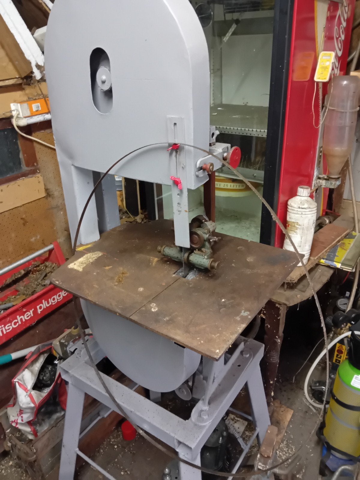 Robuuste lintzaag voor hout en ijzer bewerking., Doe-het-zelf en Verbouw, Gereedschap | Zaagmachines, Gebruikt, Onbekend, 70 mm of meer