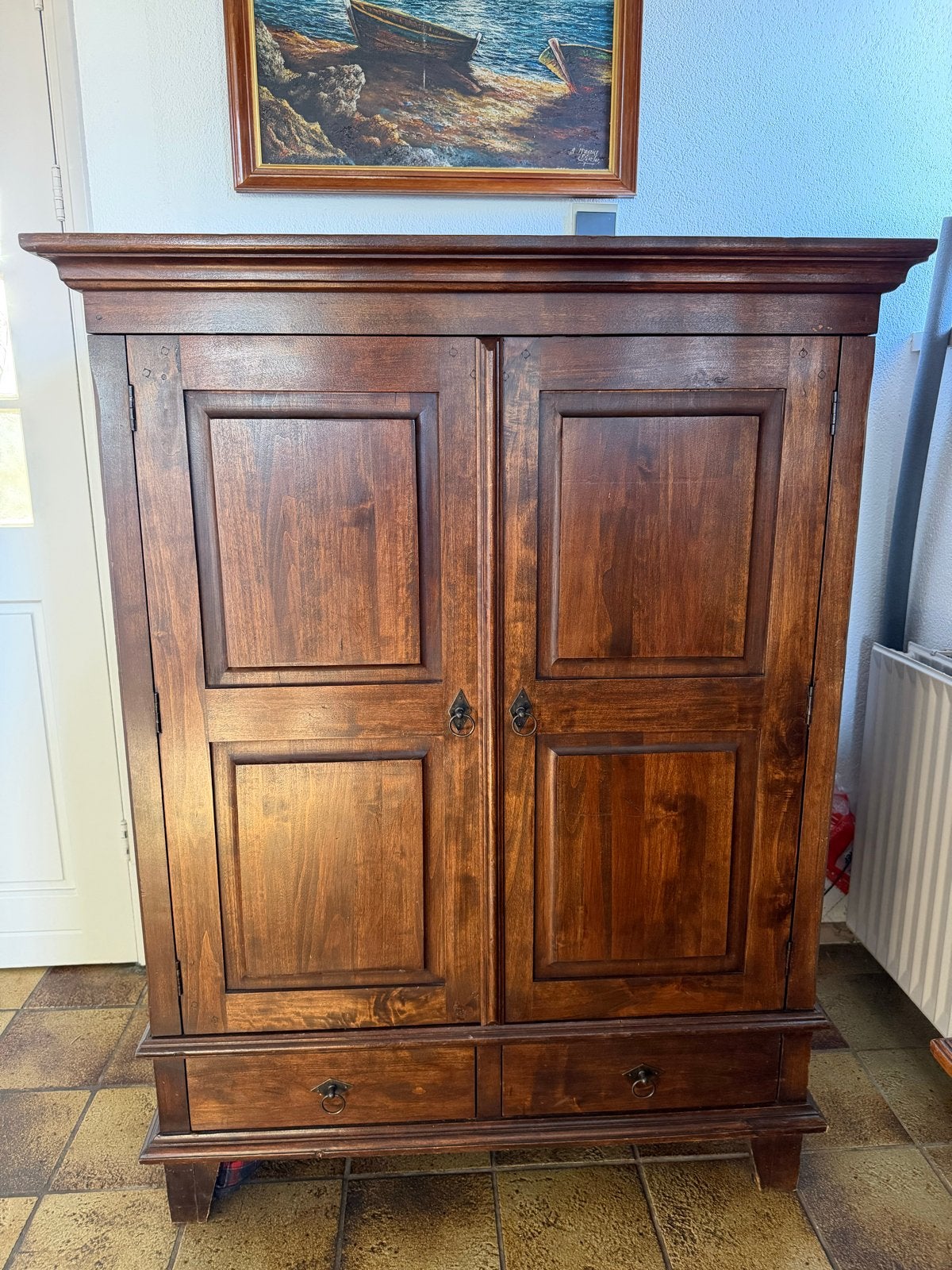 Koloniale kast GRATIS.  met 2 deuren en 2 laden, Antiek en Kunst, Ophalen