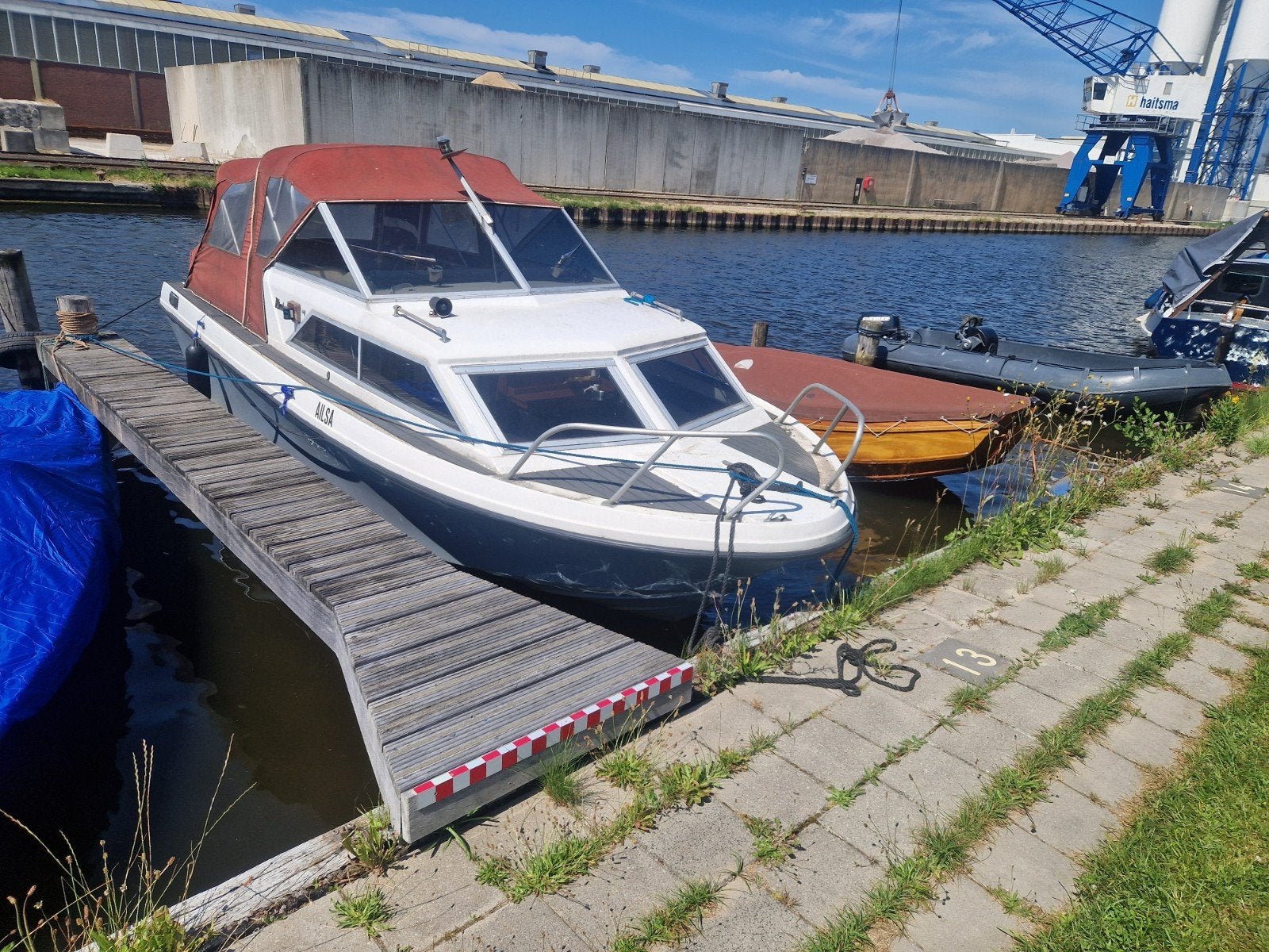 Polyester motorboot volvo penta diesel beetje werk €2999, Ophalen, Polyester, Diesel