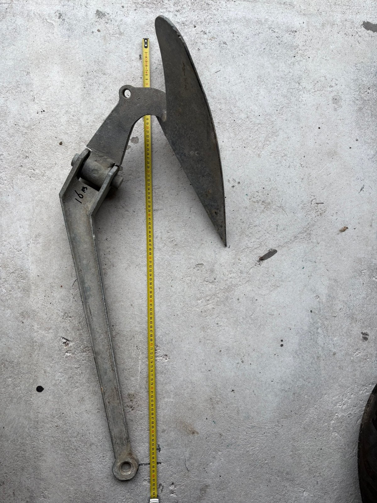 CQR ploegschaar anker 16 kg gegalvaniseerd, Ophalen, Gebruikt, Ankeren en Afmeren, Zeilboot of Motorboot