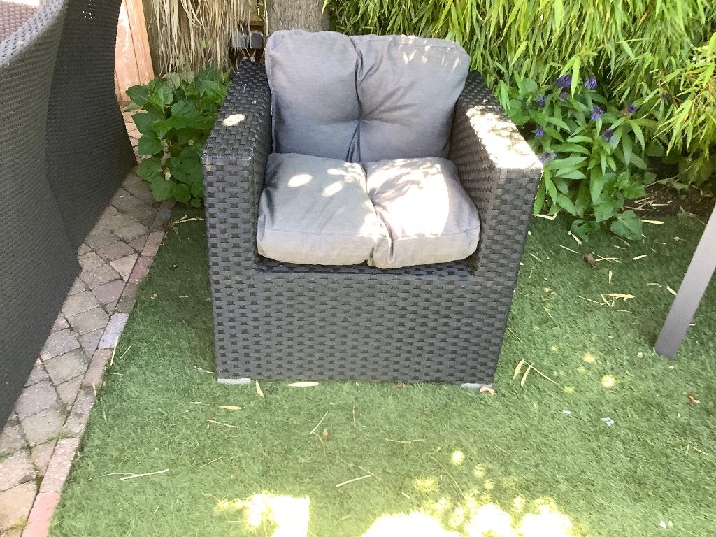 Loungestoel riet, Ophalen, Zo goed als nieuw, Bruin, Eén
