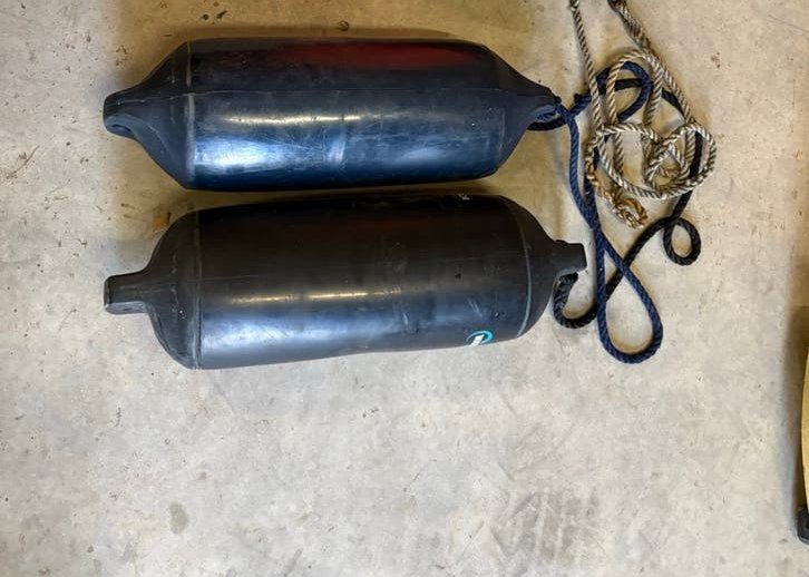 twee zwart/blauw 60-20 stootwillen, Ophalen, Gebruikt, Overige typen