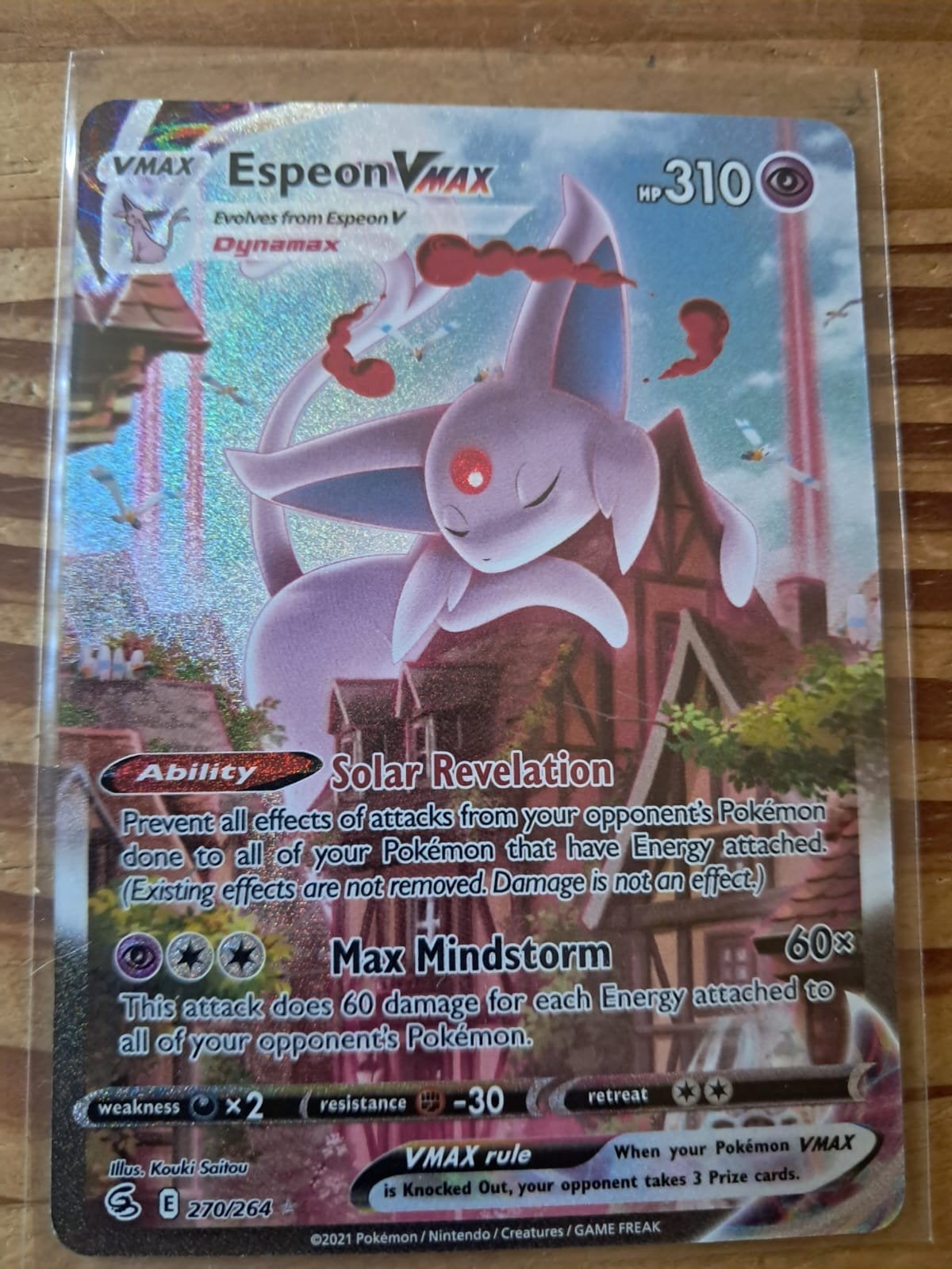 Pokemon Espeon V max 270/264, Ophalen, Nieuw, Losse kaart