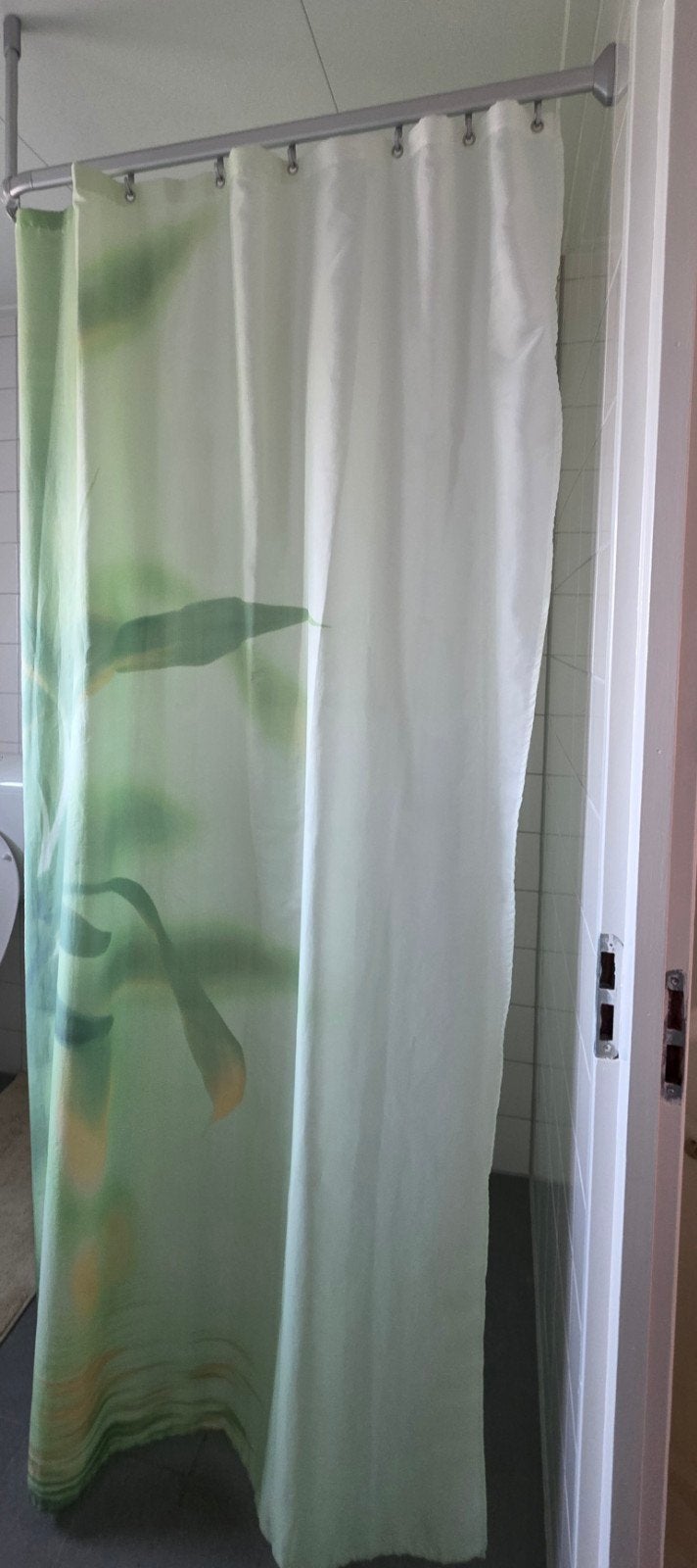Bamboe Badkamerset: Relaxdays Douchegordijn, Wasmand & badma, Ophalen, Gebruikt, Overige merken, Overige typen