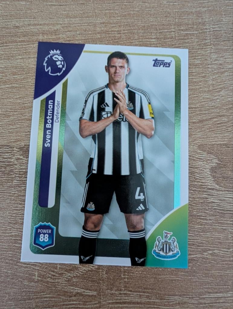 Sven Botman Topps Premier League kaart, Ophalen of Verzenden, Zo goed als nieuw, Buitenlandse clubs, Spelerskaart