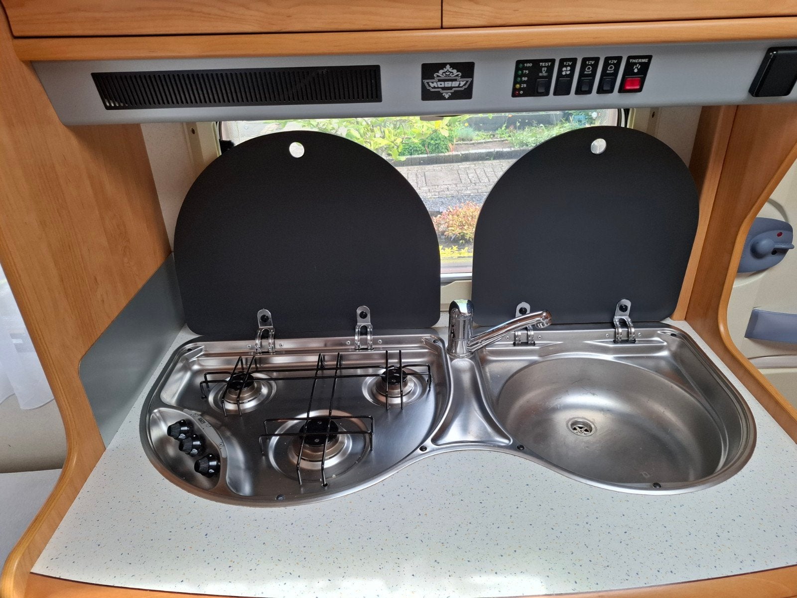 HPL Deksel / Afdekplaat voor Hobby Caravan Fornuis/Spoelbak, Ophalen of Verzenden, Nieuw