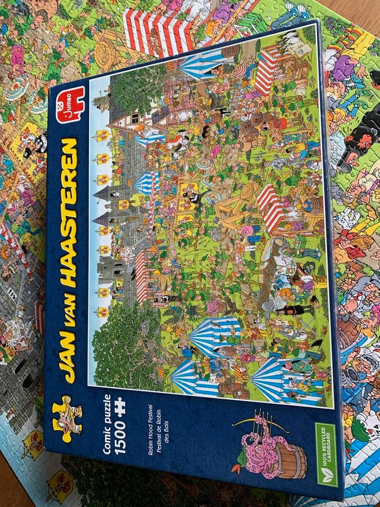 Jan van Haasteren Robin Hood Festival 1500 stukjes, Ophalen of Verzenden, 500 t/m 1500 stukjes, Zo goed als nieuw, Legpuzzel