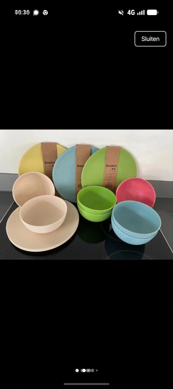 Bamboe servies set - borden, kommen, bekers, Overige materialen, Nieuw, Ophalen of Verzenden, Overige stijlen