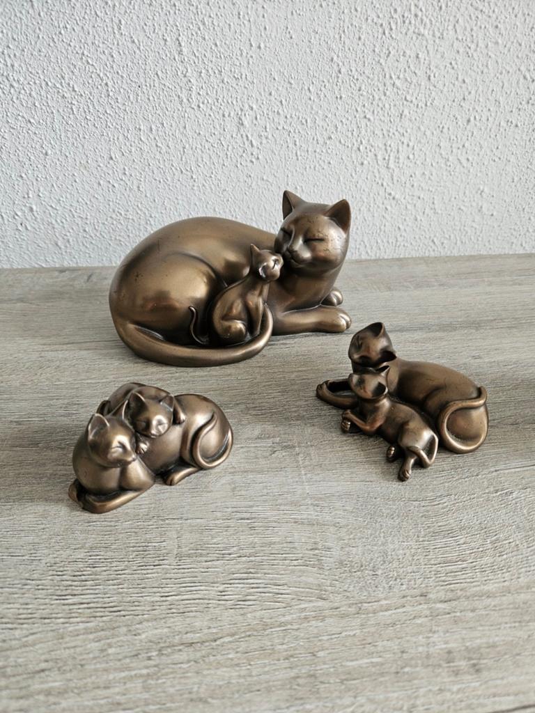BRONZE KAT FAMILIE 2004 VERONESE, Verzamelen, Ophalen of Verzenden, Zo goed als nieuw, Dier