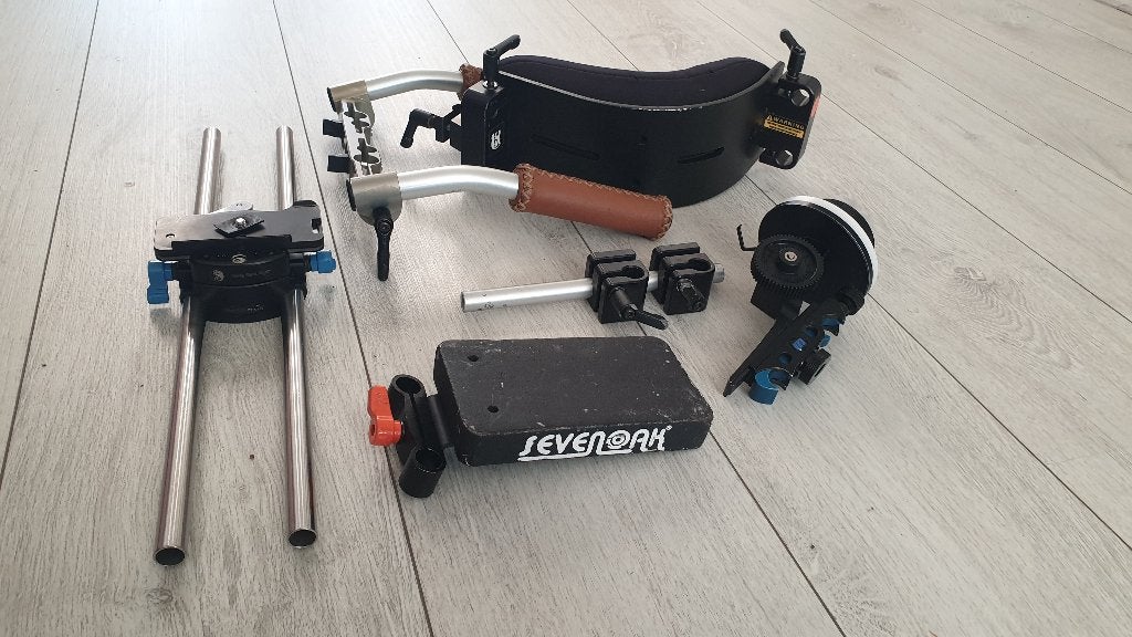 Professioneel schouderstatief met follow focus, 125 cm of minder, Overige typen, Ophalen of Verzenden, Met handvat