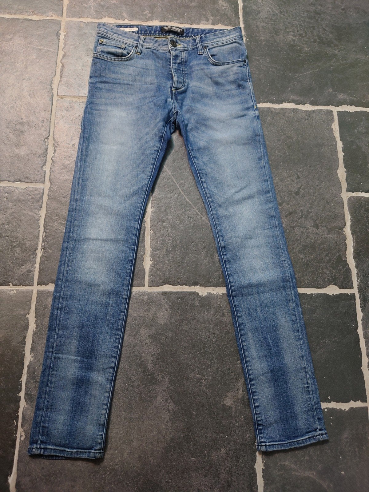 Jack & Jones, Tim Slim Fit, W30 L34, blauw. Zgan! Rob3034, Blauw, W32 (confectie 46) of kleiner, Ophalen of Verzenden, Zo goed als nieuw