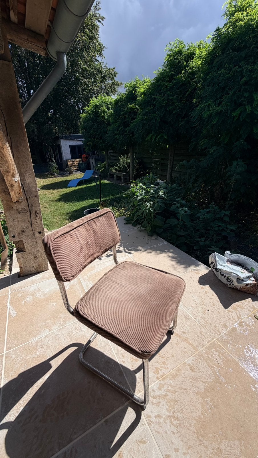 4 rib eetkamerstoelen., Huis en Inrichting, Stoelen, Ophalen of Verzenden, Gebruikt, Grijs, Vier