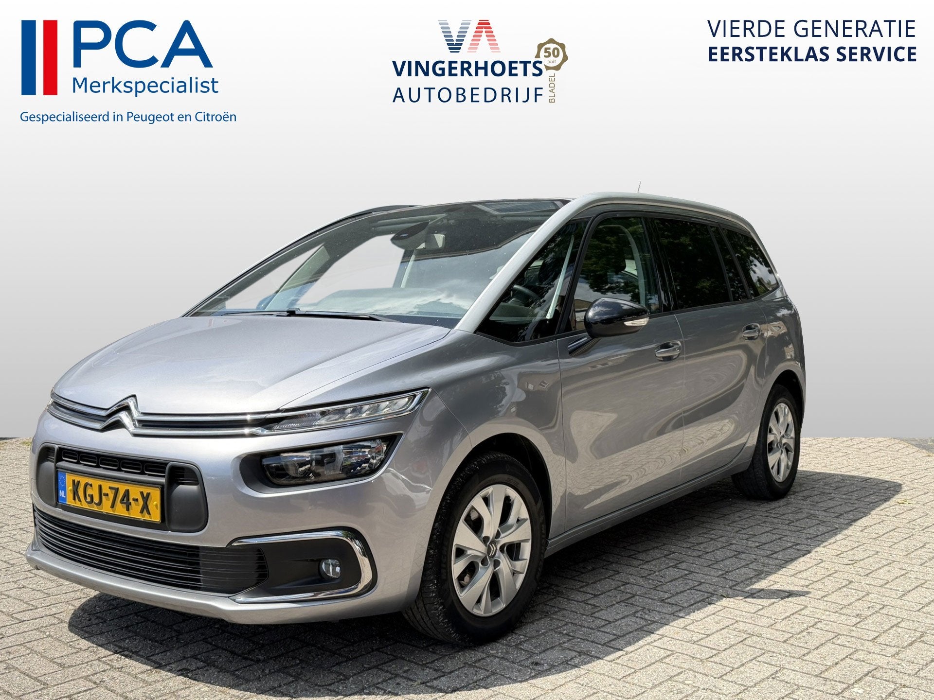 Citroën Grand C4 Spacetourer 7-Persoons 130 Pk Benzine KGJ-, Auto's, Voorwielaandrijving, Stof, Gebruikt, 1199 cc