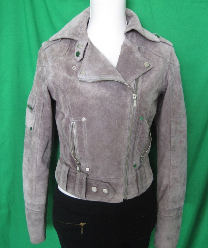 jw  DAMES LEREN JAS van GOOSECRAFT.BIKER 406 Maat:S, Ophalen of Verzenden, Zo goed als nieuw, Maat 36 (S), Overige kleuren