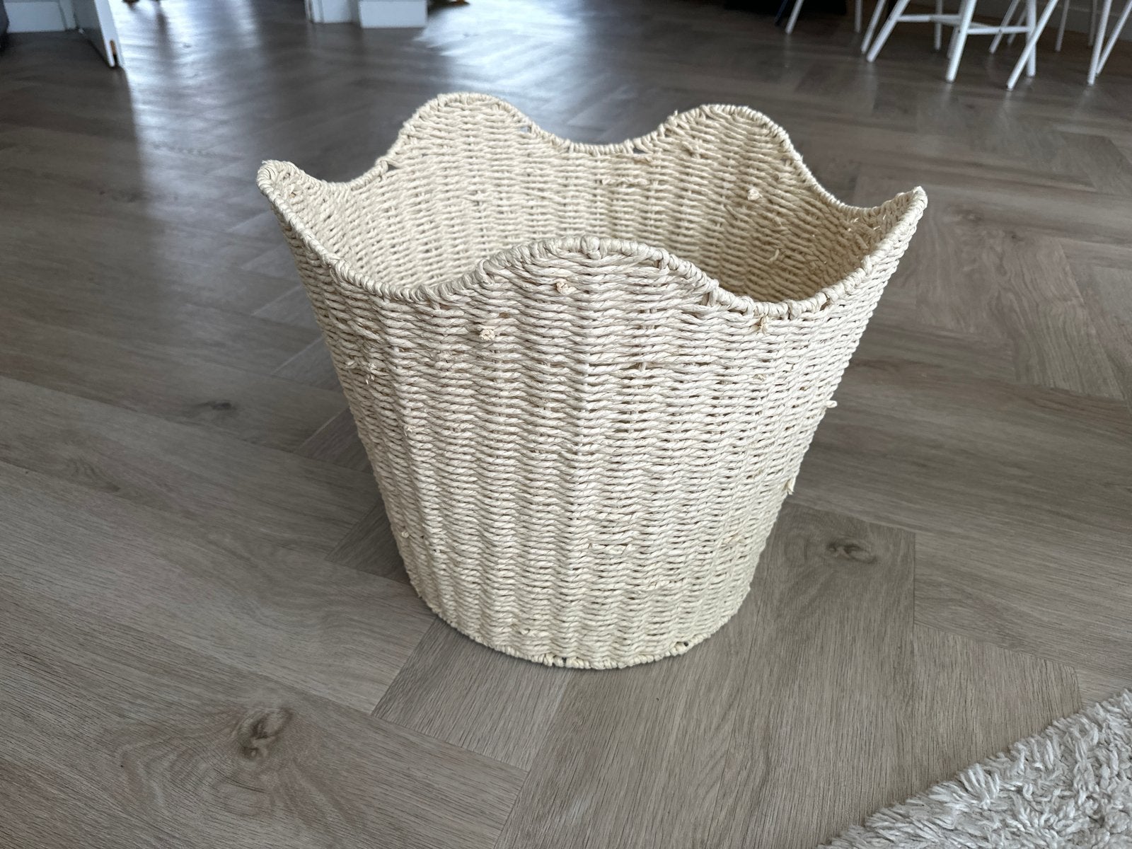 Rieten mand, Ophalen, Gebruikt, Gevlochten, Mand
