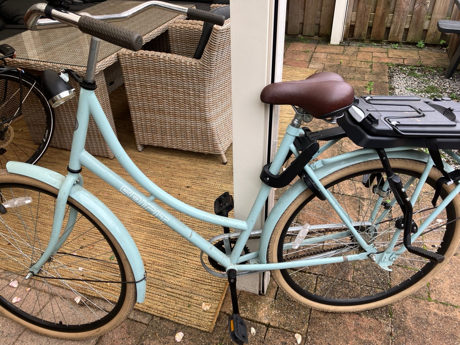Opknap omafiets met gratis kinderstoeltje, Fietsen en Brommers, Ophalen, Gebruikt, Overige merken