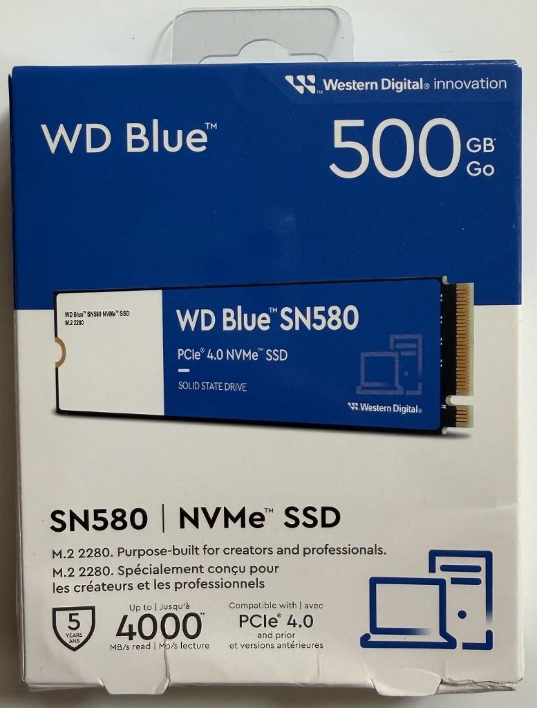 WD Blue SN580 500GB SSD Nieuw, Computers en Software, Harde schijven, Intern, SSD, Nieuw, Desktop