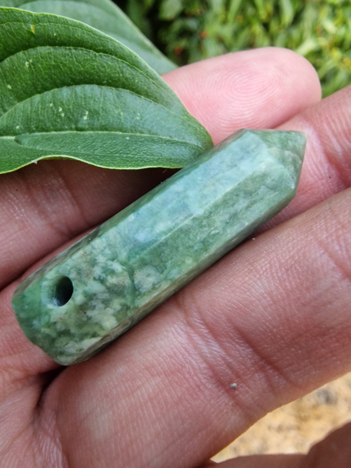 Jade Boorpunt Hanger N809 - 12g, 39x15x11mm, Sieraden, Tassen en Uiterlijk, Edelstenen, Onbekend, Nieuw, Ophalen of Verzenden