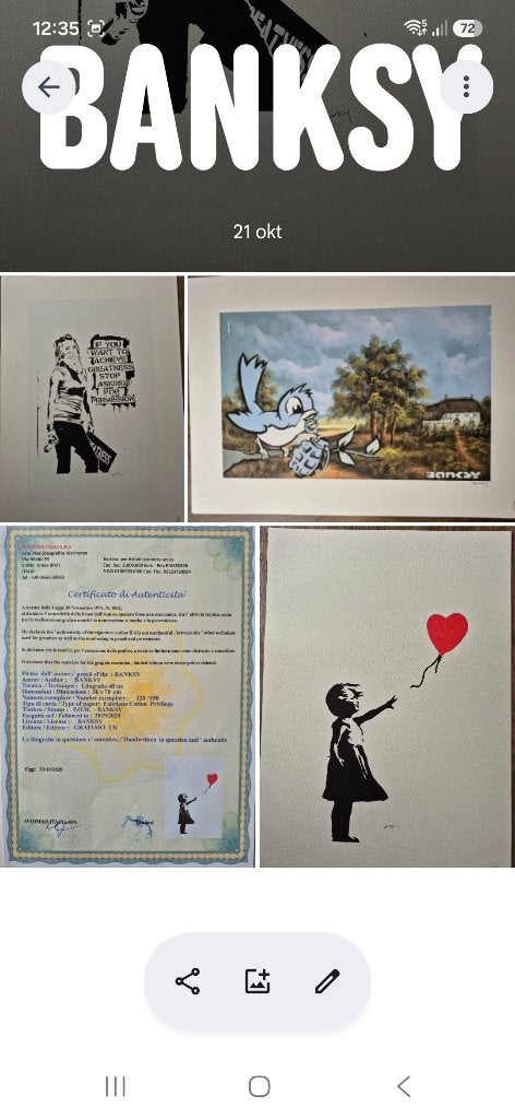 Banksy Lithografie offset 50x70 cm POW-editie 130€/3, Antiek en Kunst, Ophalen of Verzenden