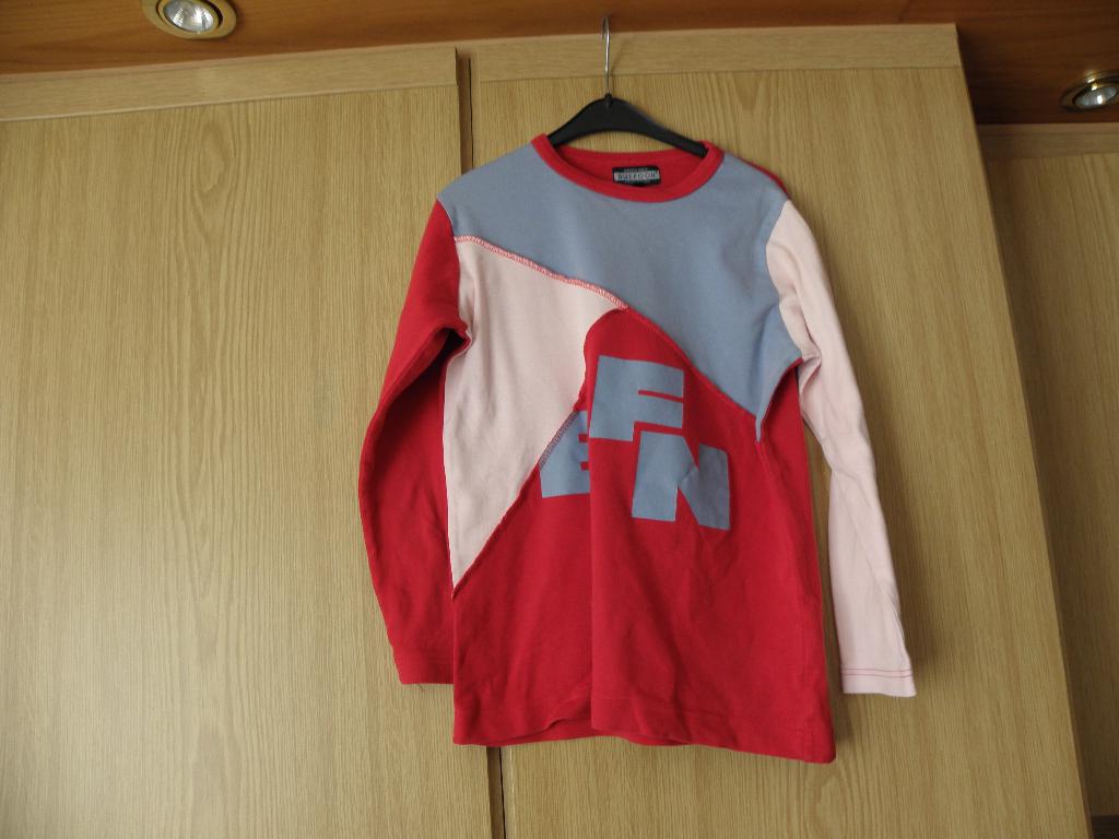 Goedkoop rood blauw roze katoenen shirt BUFFOON mt 152/158, Buffoon, Gebruikt, Ophalen of Verzenden, Shirt of Longsleeve