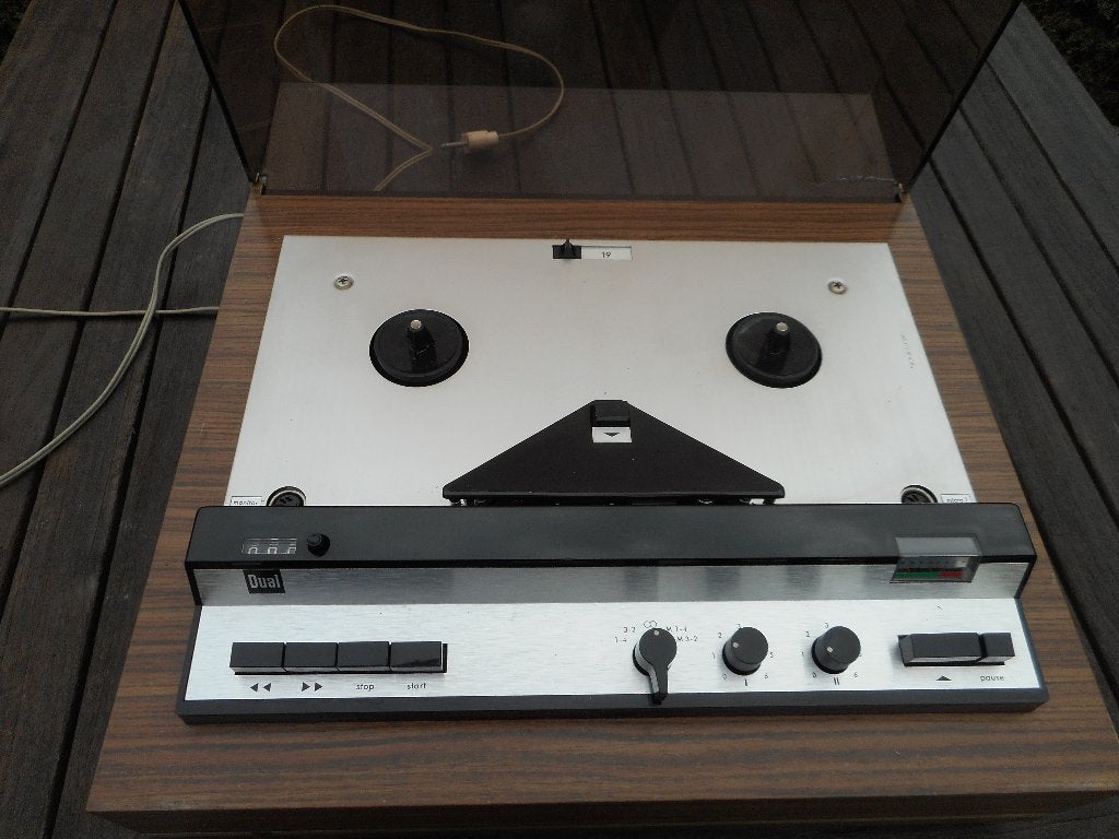 Oldtimer Bandrecorder Deck   Dual TG 27 CV, Ophalen, Bandrecorder, Met stofkap