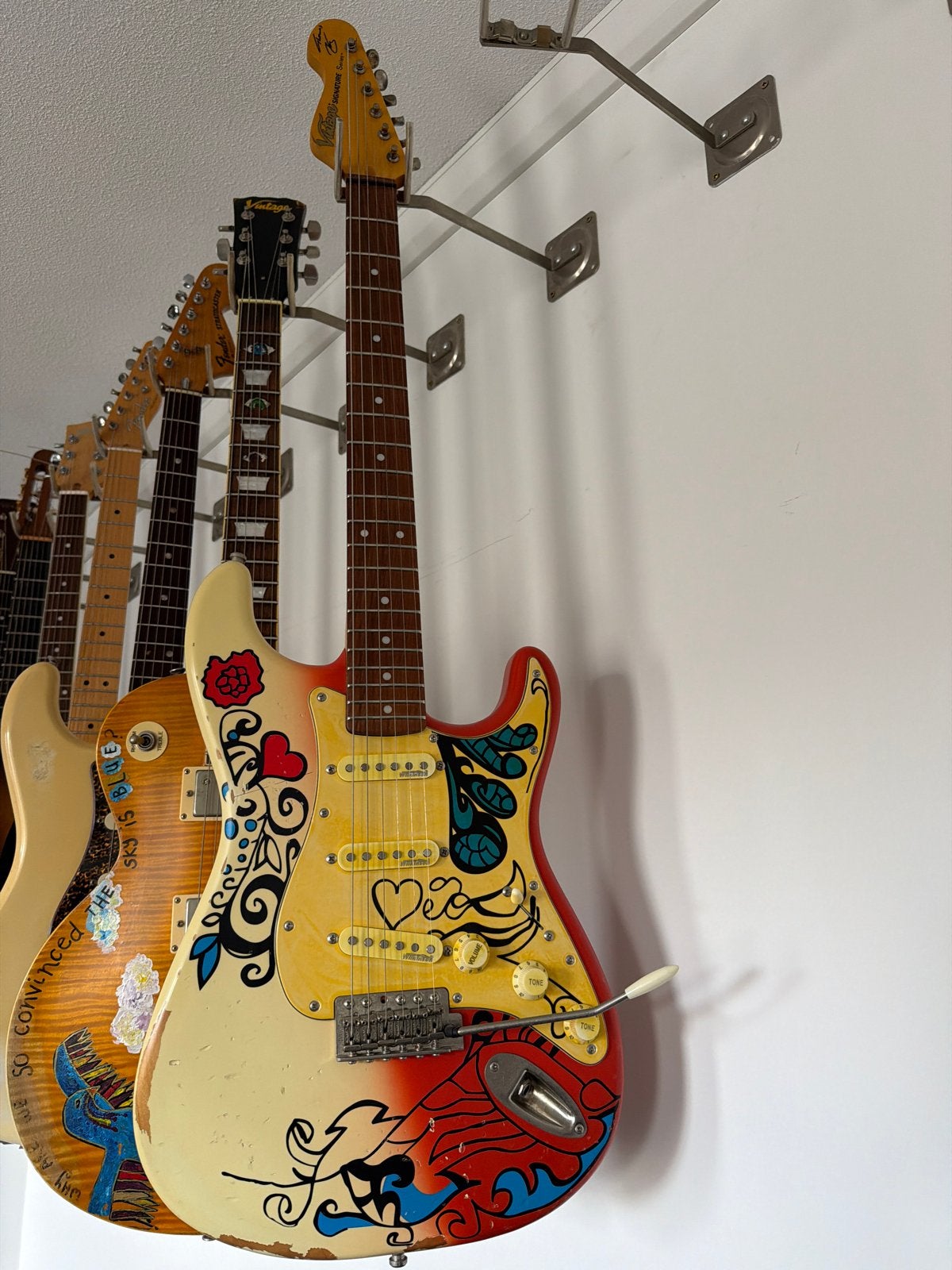 Vintage V6 Thomas Blug Summer of Love Signature Gitaar, Muziek en Instrumenten, Ophalen, Zo goed als nieuw, Solid body, Overige merken