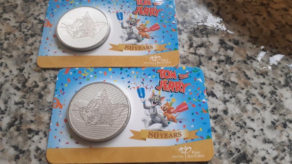 Tom en Jerry 80ste verjaardag in de originele Coincard, Postzegels en Munten, Ophalen of Verzenden, Overige materialen, Nederland